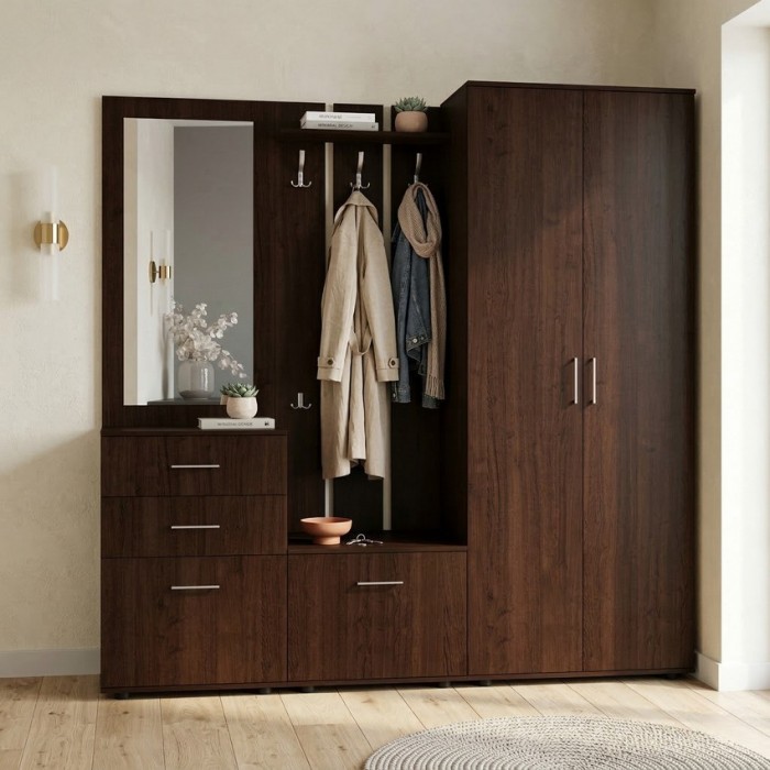 Набор мебели для прихожей "Визит-4" (дуб венге)