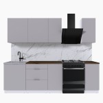 Набор корпусной мебели для кухни " Микс Топ-5" кашемир/ кашемир/дуб флагстаф темный