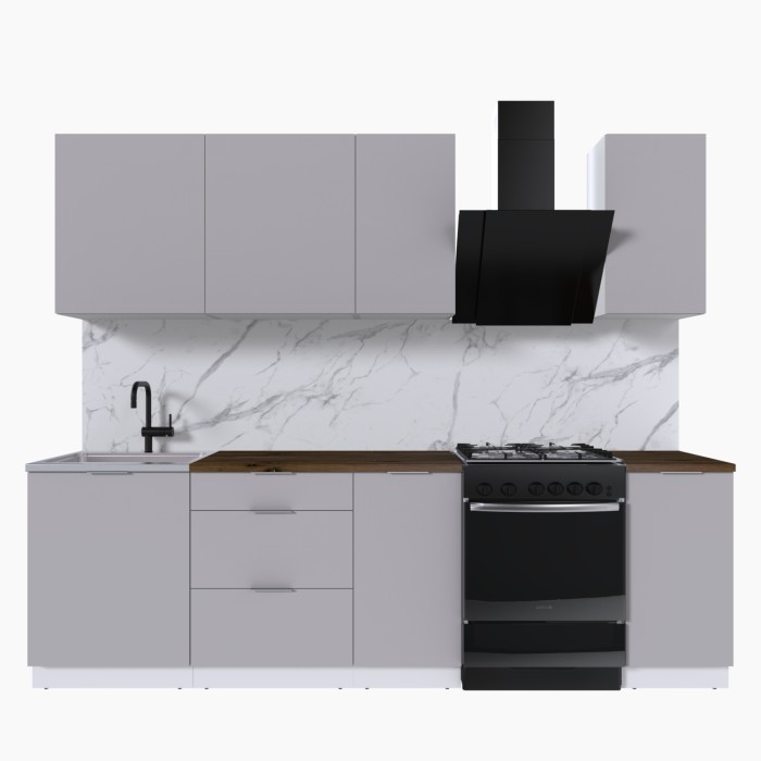 Набор корпусной мебели для кухни " Микс Топ-5" кашемир/ кашемир/дуб флагстаф темный