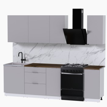 Набор корпусной мебели для кухни " Микс Топ-5" кашемир/ кашемир/дуб флагстаф темный