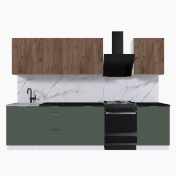 Набор корпусной мебели для кухни " Микс Топ-8" дуб крафт табачный/дымчато зеленый/тунис