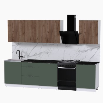 Набор корпусной мебели для кухни " Микс Топ-8" дуб крафт табачный/дымчато зеленый/тунис