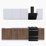 Набор корпусной мебели для кухни " Микс Топ-6" белый премиум/дуб крафт табачный