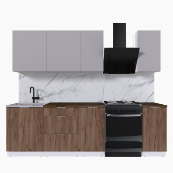 Набор корпусной мебели для кухни " Микс Топ-5" кашемир/дуб крафт табачный/дуб флагстаф темный