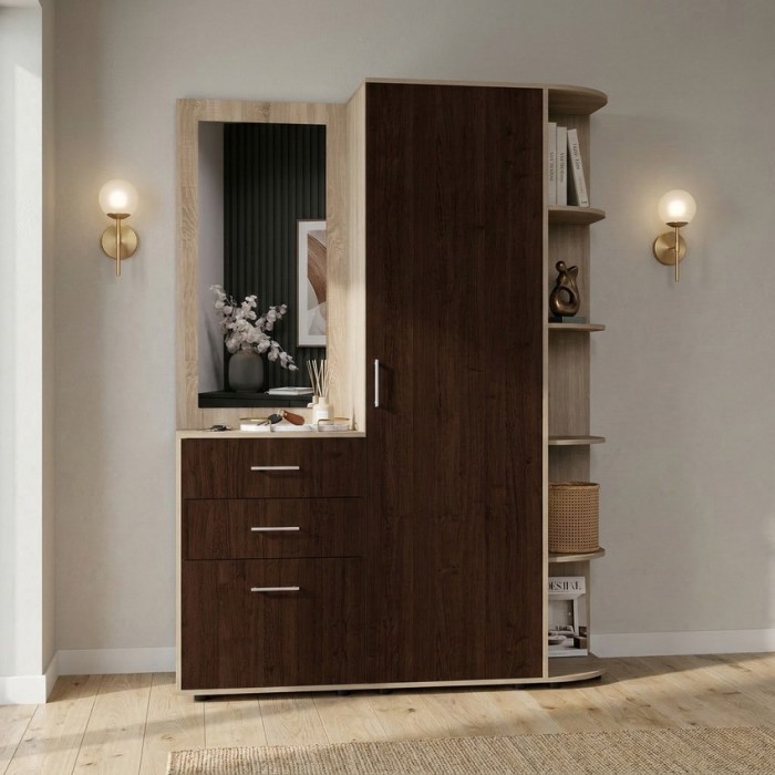 Набор мебели для прихожей "Визит-3" (дуб сонома/дуб венге)