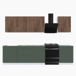 Набор корпусной мебели для кухни " Микс Топ-8" дуб крафт табачный/дымчато зеленый