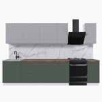 Набор корпусной мебели для кухни " Микс Топ-9" кашемир/дымчато зеленый/дуб вотан