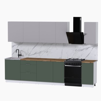 Набор корпусной мебели для кухни " Микс Топ-9" кашемир/дымчато зеленый/дуб вотан