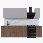 Набор корпусной мебели для кухни " Микс Топ-7" кашемир/дуб крафт табачный/мрамор марквина