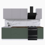 Набор корпусной мебели для кухни " Микс Топ-6" кашемир/дымчато зеленый/дуб флагстаф темный