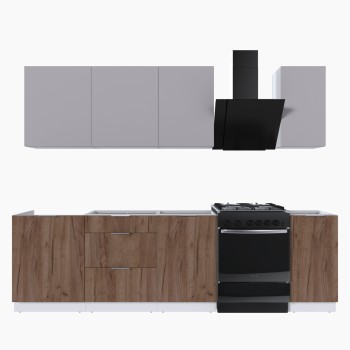 Набор корпусной мебели для кухни " Микс Топ-6" кашемир/дуб крафт табачный