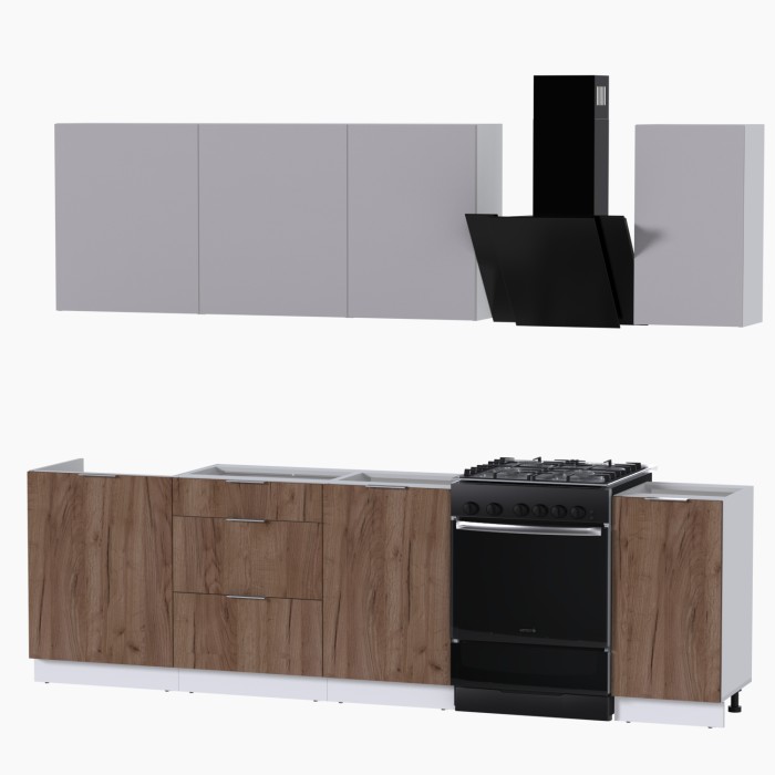 Набор корпусной мебели для кухни " Микс Топ-6" кашемир/дуб крафт табачный