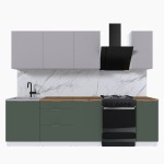 Набор корпусной мебели для кухни " Микс Топ-6" кашемир/дымчато зеленый/дуб вотан