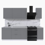 Набор корпусной мебели для кухни " Микс Топ-5" шиншилла серая/ шиншилла серая/мрамор марквина