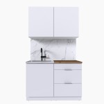 Набор корпусной мебели для кухни " Микс Топ-1" белый премиум/дуб вотан