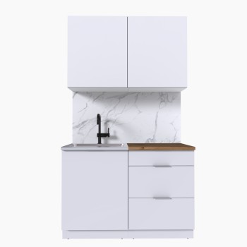 Набор корпусной мебели для кухни " Микс Топ-1" белый премиум/дуб вотан