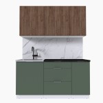 Набор корпусной мебели для кухни " Микс Топ-2" дуб крафт табачный/дымчато зеленый/тунис