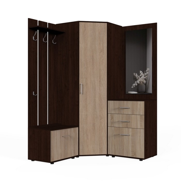 Набор мебели для прихожей "Визит-2" (дуб венге/дуб сонома)