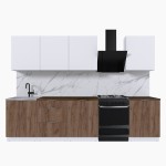 Набор корпусной мебели для кухни " Микс Топ-8" белый премиум/дуб крафт табачный/дуб флагстаф темный