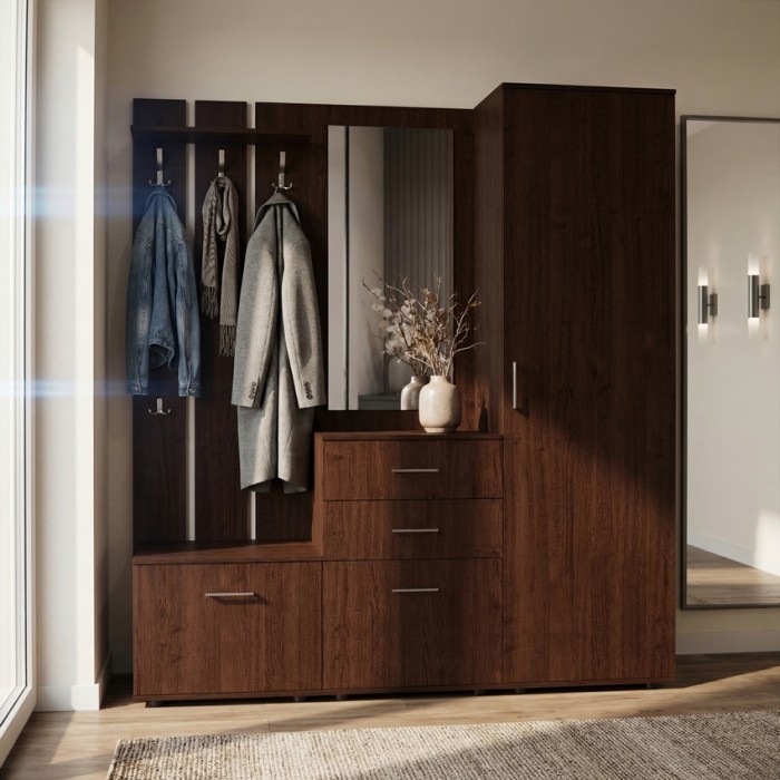 Набор мебели для прихожей "Визит-1" (дуб венге)
