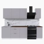 Набор корпусной мебели для кухни " Микс Топ-6" кашемир/ кашемир/дуб флагстаф темный