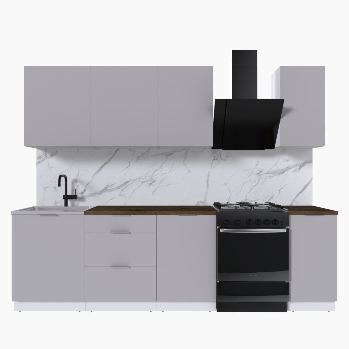 Набор корпусной мебели для кухни " Микс Топ-6" кашемир/ кашемир/дуб флагстаф темный