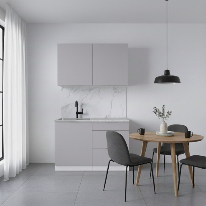 Набор корпусной мебели для кухни " Микс Топ-1" кашемир/ кашемир/мрамор марквина