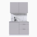 Набор корпусной мебели для кухни " Микс Топ-1" кашемир/ кашемир/мрамор марквина