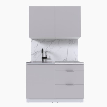 Набор корпусной мебели для кухни " Микс Топ-1" кашемир/ кашемир/мрамор марквина