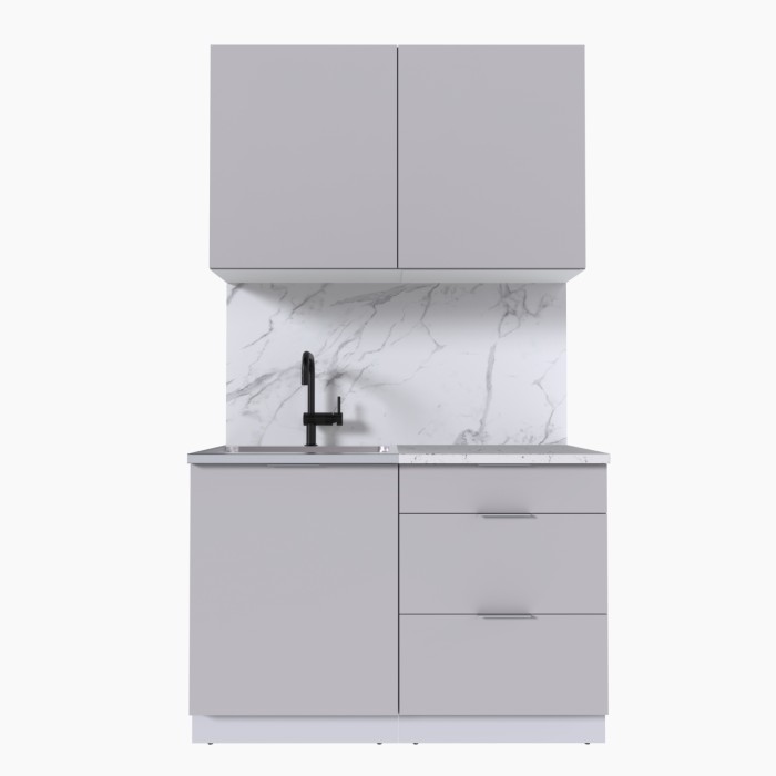 Набор корпусной мебели для кухни " Микс Топ-1" кашемир/ кашемир/мрамор марквина