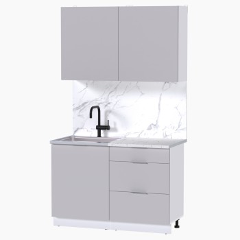 Набор корпусной мебели для кухни " Микс Топ-1" кашемир/ кашемир/мрамор марквина