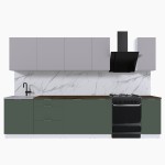 Набор корпусной мебели для кухни " Микс Топ-9" кашемир/дымчато зеленый/дуб флагстаф темный