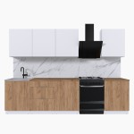 Набор корпусной мебели для кухни " Микс Топ-8" белый премиум/дуб крафт золотой/дуб вотан