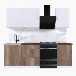 Набор корпусной мебели для кухни " Микс Топ-3" белый премиум/дуб каньон/дуб флагстаф темный