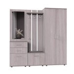 Набор мебели для прихожей "Визит-4" (шимо светлый)