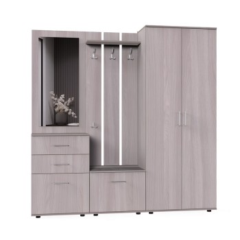 Набор мебели для прихожей "Визит-4" (шимо светлый)