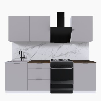 Набор корпусной мебели для кухни " Микс Топ-4" кашемир/ кашемир/дуб флагстаф темный