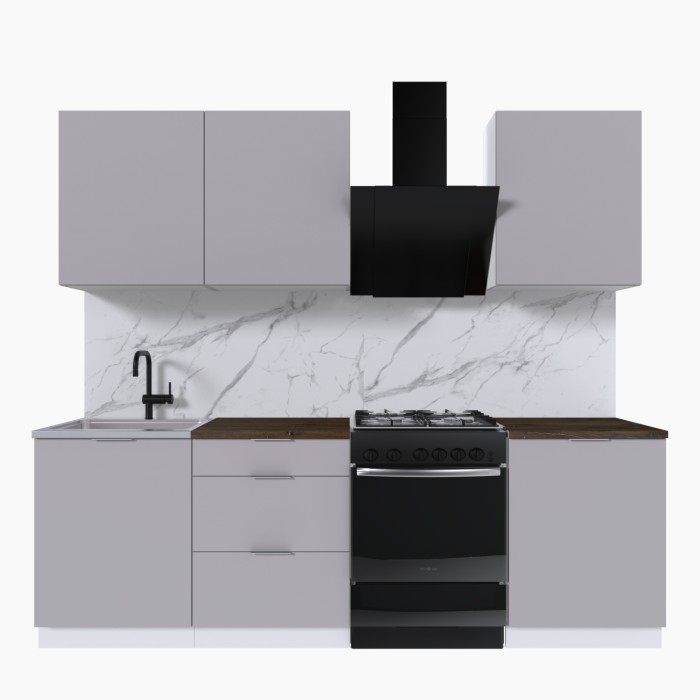 Набор корпусной мебели для кухни " Микс Топ-4" кашемир/ кашемир/дуб флагстаф темный