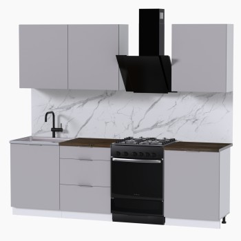 Набор корпусной мебели для кухни " Микс Топ-4" кашемир/ кашемир/дуб флагстаф темный