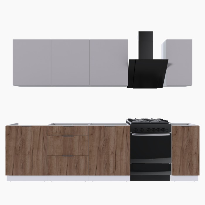 Набор корпусной мебели для кухни " Микс Топ-7" кашемир/дуб крафт табачный