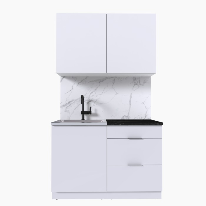 Набор корпусной мебели для кухни " Микс Топ-1" белый премиум/тунис