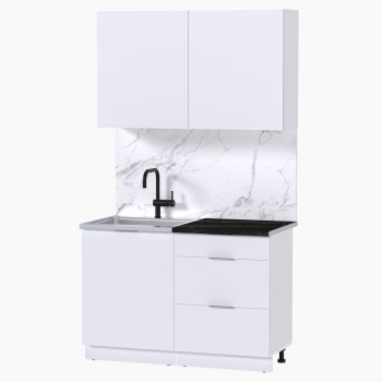 Набор корпусной мебели для кухни " Микс Топ-1" белый премиум/тунис