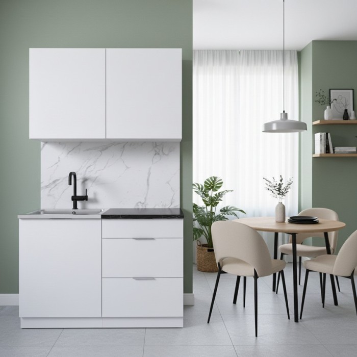 Набор корпусной мебели для кухни " Микс Топ-1" белый премиум/тунис