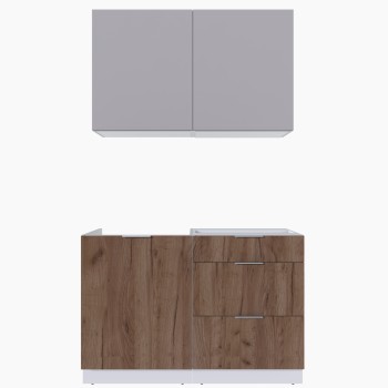 Набор корпусной мебели для кухни " Микс Топ-1" кашемир/дуб крафт табачный