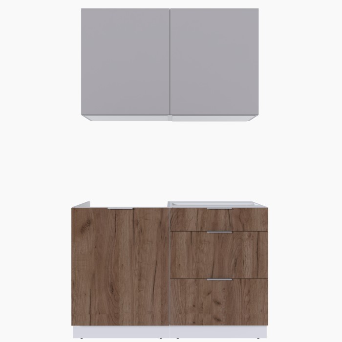 Набор корпусной мебели для кухни " Микс Топ-1" кашемир/дуб крафт табачный