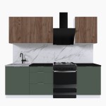 Набор корпусной мебели для кухни " Микс Топ-4" дуб крафт табачный/дымчато зеленый/тунис