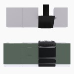 Набор корпусной мебели для кухни " Микс Топ-3" кашемир/дымчато зеленый