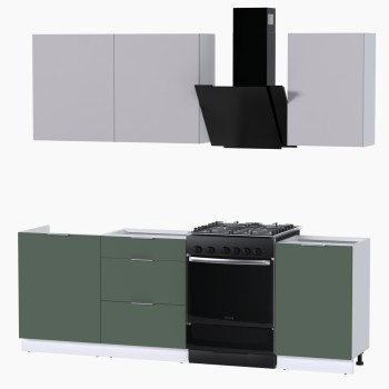 Набор корпусной мебели для кухни " Микс Топ-3" кашемир/дымчато зеленый