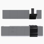 Набор корпусной мебели для кухни " Микс Топ-9" шиншилла серая/ шиншилла серая/