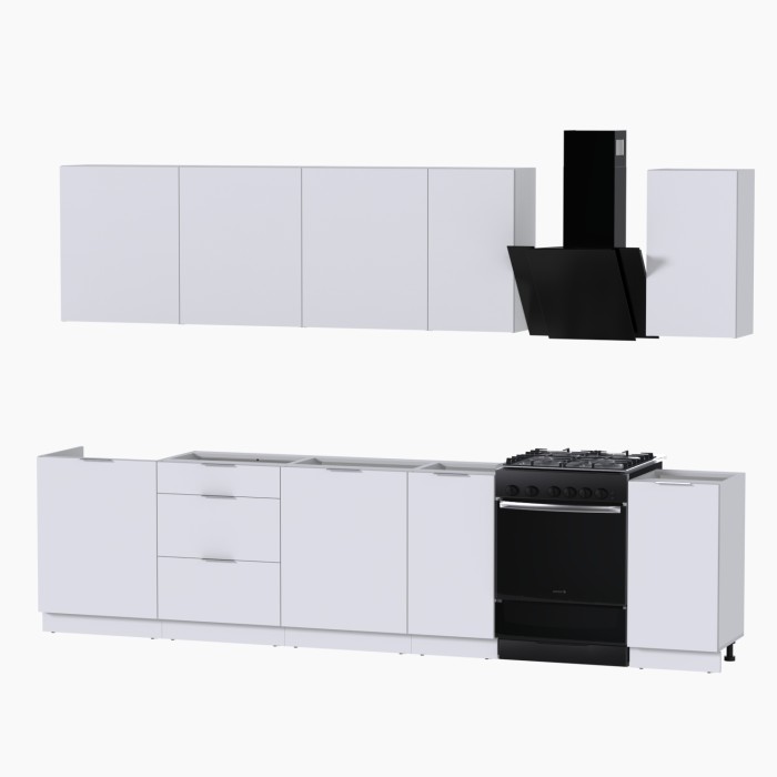 Набор корпусной мебели для кухни " Микс Топ-9" белый премиум